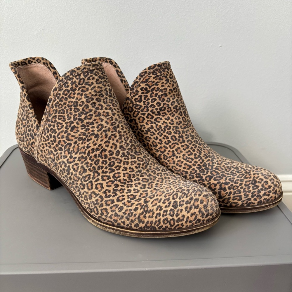 Lucky Brand Leopard Print Ankle Boots
